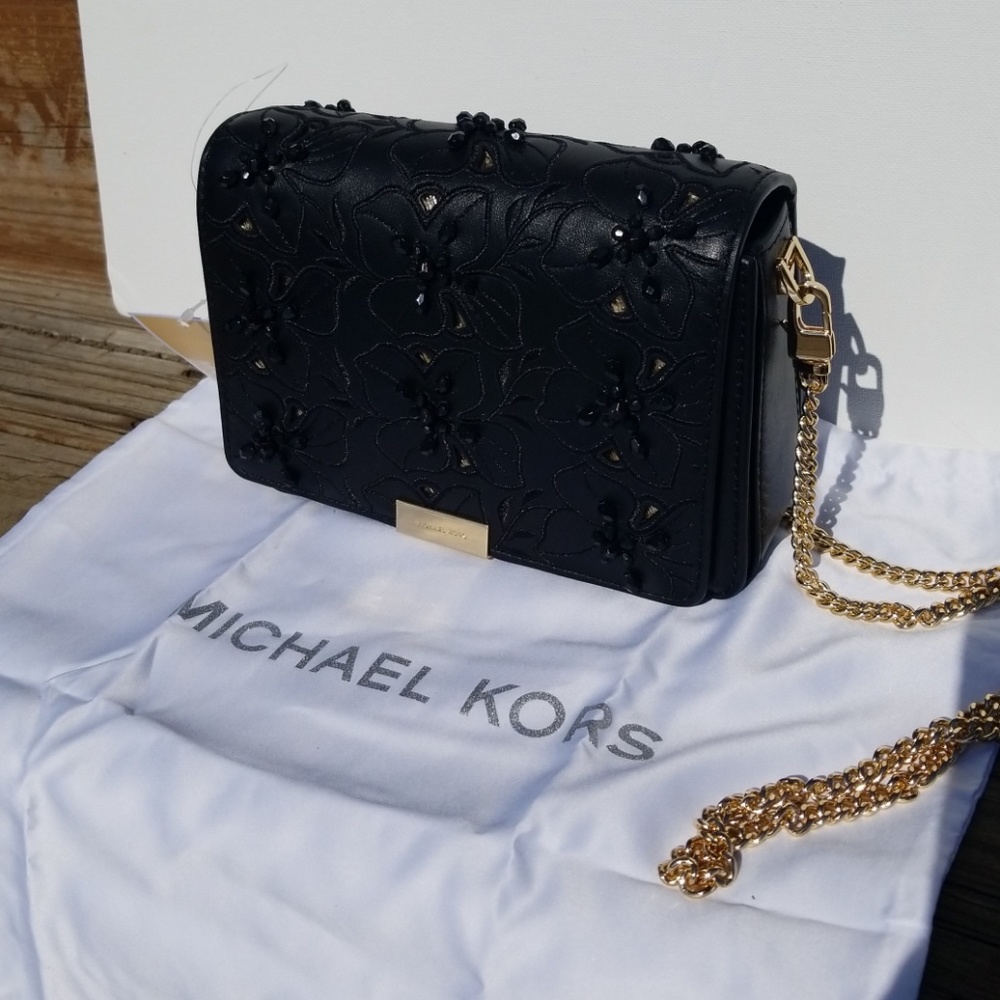 Michael Michael Kors Jade MD Gusset Clutch - Picture 2 of 8